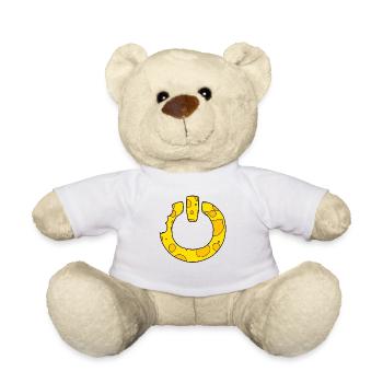 Cheese Power on Switch - Teddy Bear - white - Front