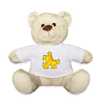 Cheese Puzzle - Teddy Bear - white - Front