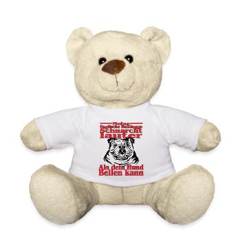 Meine Englische Bulldogge Schnarcht - Dogge Spruch - Teddy - Weiß - Vorne