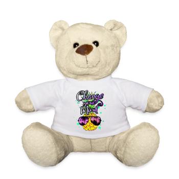 cool pineapple Change your mind - Teddy Bear - white - Front