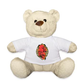 Schädel Kopf und Schal Gothic Knochen Ästhetische - Teddy - Weiß - Vorne