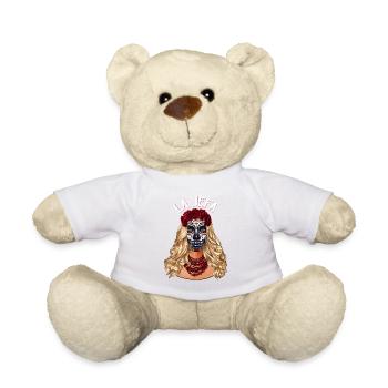 Crâne de sucre La Jefa Dia De Los Muertos Cinco de Ma - Nounours - blanc - Devant