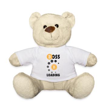 Bitcoin Crypto-monnaie BTC Boss Chargement Shirt - Nounours - blanc - Devant