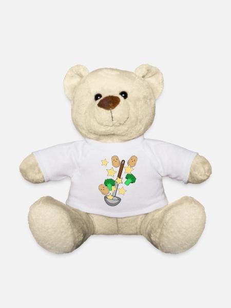Suppenkelle Kartoffel Gemüse Kochkunst Vegetarisch - Teddy - Weiß