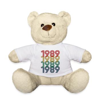 1989 Vintage 35e anniversaire hommes femmes 35 ans - Nounours - blanc - Devant