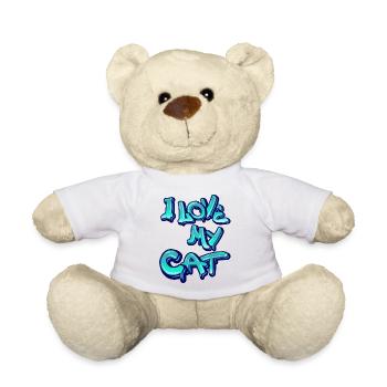 Ich liebe meine Katze - Teddy - Weiß - Vorne