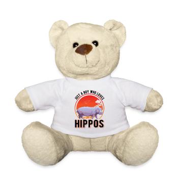 Juste un garçon qui aime Hippo Hippo Hippo Hippo Hippo Hippo - Nounours - blanc - Devant