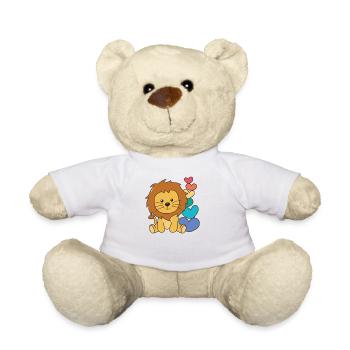 Regenbogen Herzen Pride LGBTQ süße tiere Löwe - Teddy - Weiß - Vorne