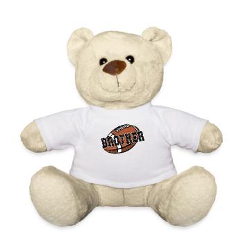 Fier frère footballeur Joueur de football frère - Nounours - blanc - Devant