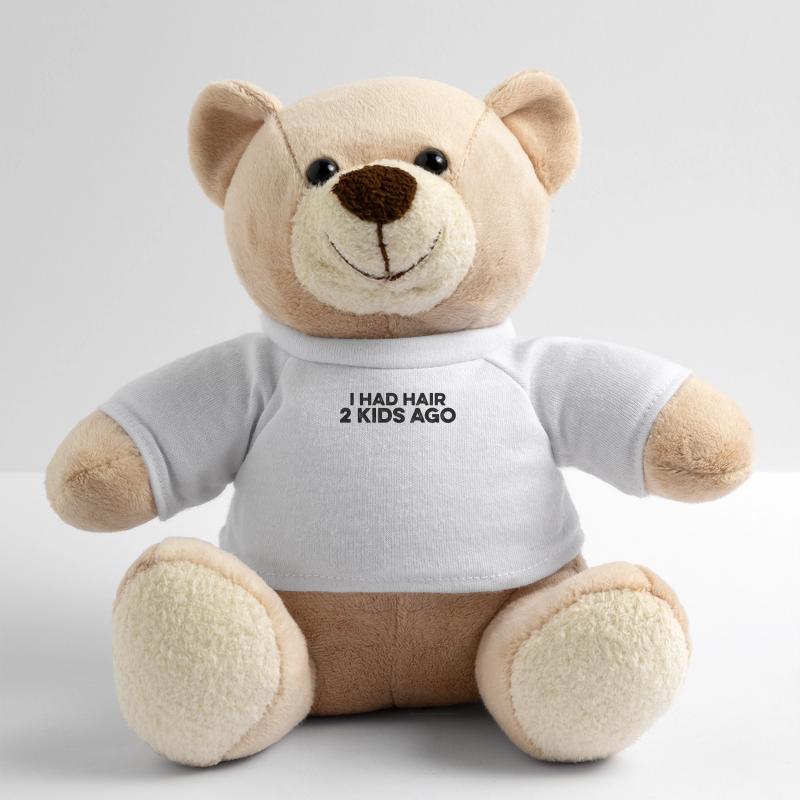 Ich hatte Haare 2 Kinder vor glatzköpfigem Kerl Glatze Kopf Ehemann Teddy