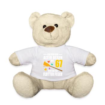 Alter Besen Junger Feger 67 Jahre 67. Geburtstag - Teddy - Weiß - Vorne