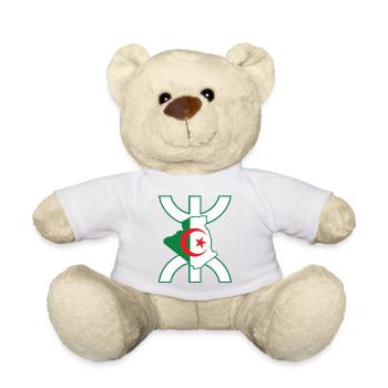 Drapeau Algérien - Z Imazighen - Nounours - blanc - Devant