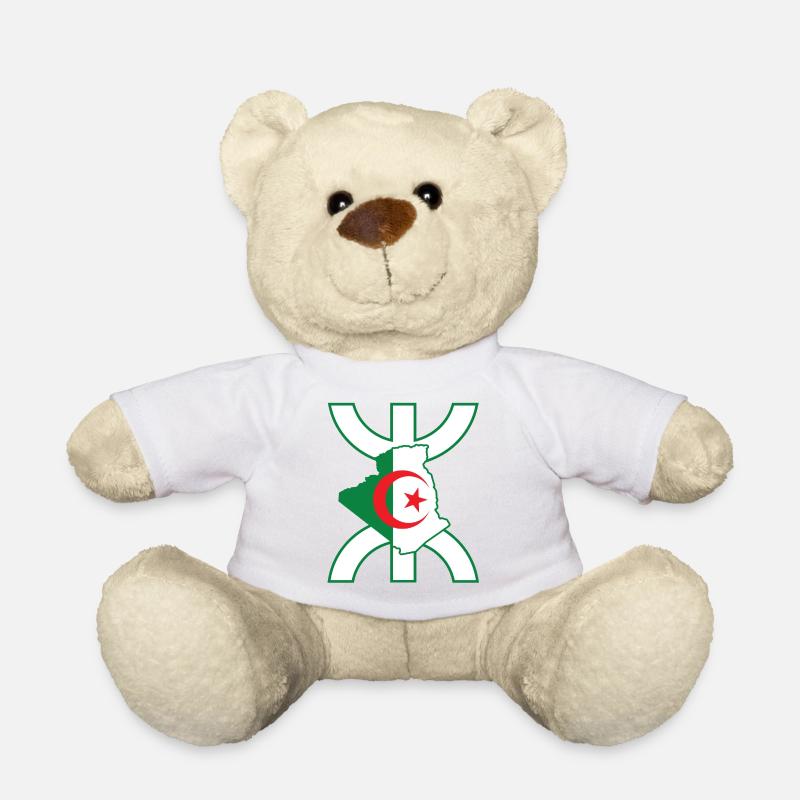 Drapeau Algérien - Z Imazighen - Nounours - blanc