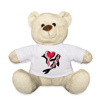 I Love Koi Fisch - Teddy - Weiß - Vorne