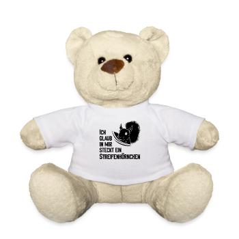 Eichhörnchen Ich Glaub In Mir Steckt Ein - Teddy - Weiß - Vorne