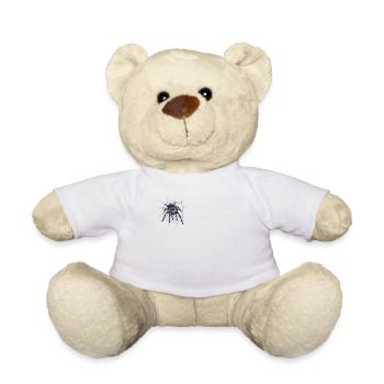 Tarantel große Spinne mit Spinnennetz Netz Faden - Teddy - Weiß - Vorne