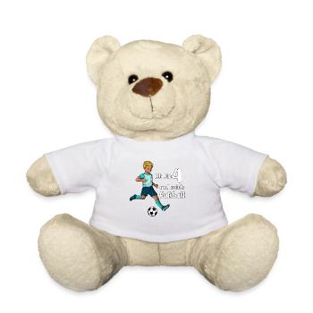 Junge spielt Fußball - Ich bin 4 Jahre - Teddy - Weiß - Vorne