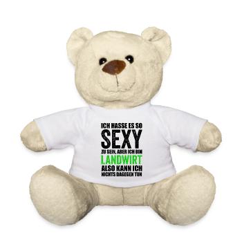 Landwirtschaft Landwirt Traktor Trecker Farm Bauer - Teddy - Weiß - Vorne
