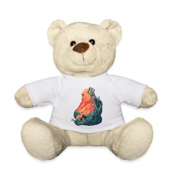 Famille de gorilles, Feu, Forêt tropicale - Nounours - blanc - Devant
