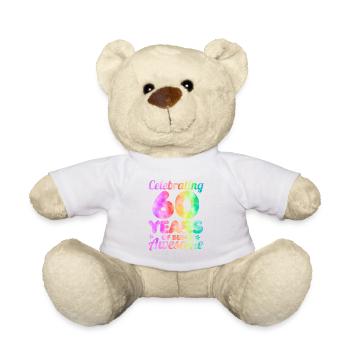 60th Birthday Idea Celebrating 60 Year Of Being - Teddy - Weiß - Vorne