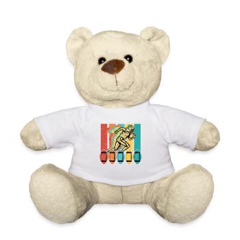 Sport de football américain vintage rétro - Nounours - blanc - Devant