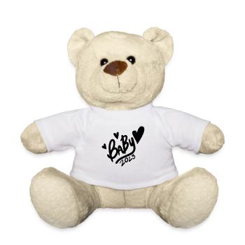 Bébé 2023 - Naissance Enceinte 2023 Grossesse - Nounours - blanc - Devant