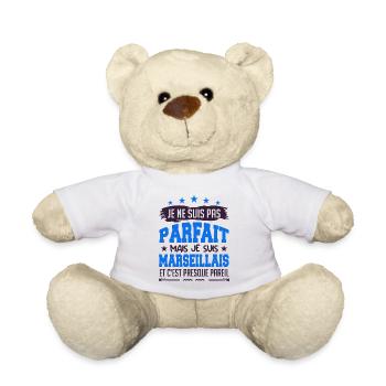 Je ne suis pas parfait mais je suis Marseillais - Nounours - blanc - Devant