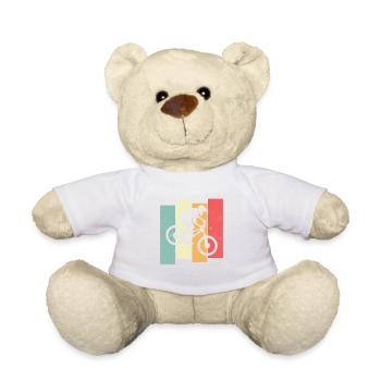 Retro Look MTB Design for Bike Lovers - Teddy Bear - white - Front