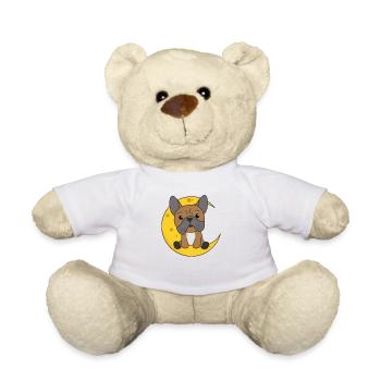 Moon Bulldog animaux mignons pour les enfants la nuit - Nounours - blanc - Devant