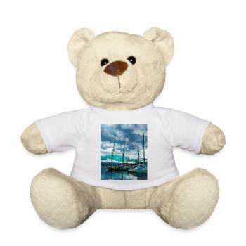 The marina of Lausanne (Switzerland ) - Nounours - blanc - Devant