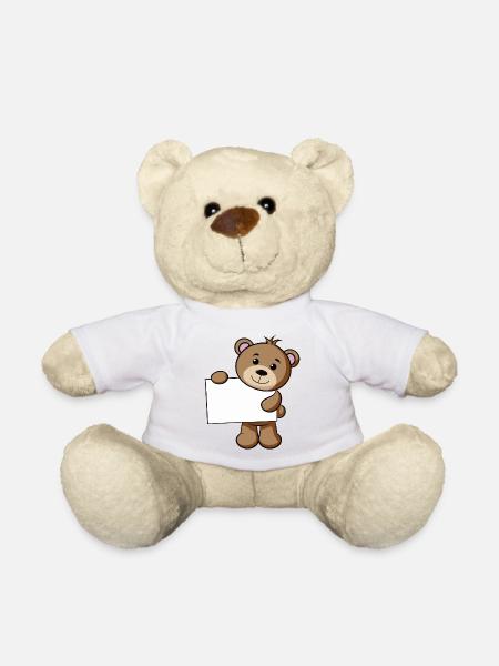 Teddy Schild - Teddy - Weiß