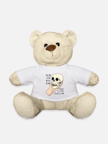 Hamlet Zitat "Sein oder nicht sein" Design - Teddy - Weiß