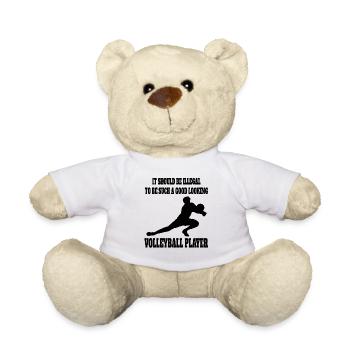 Volleyball Gift Volleyball Player Beach Volleyball - Teddy Bear - white - Front