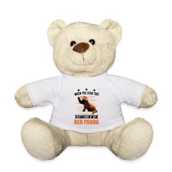 Panda Rouge Cadeau Chat Ours Panda Rouge - Nounours - blanc - Devant