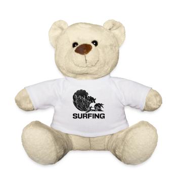 Surf Surfing Water Surfing Surfboard Surfer Wave - Teddy Bear - white - Front
