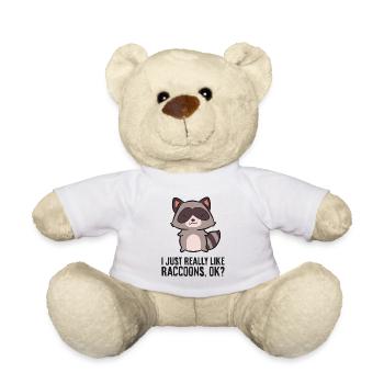 Ich mag Waschbären einfach sehr, okay? Lustiger - Teddy - Weiß - Vorne