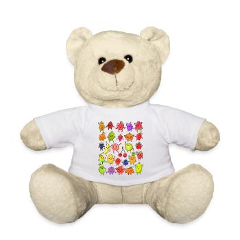 Comic Kawaii Fruits - Teddy Bear - white - Front