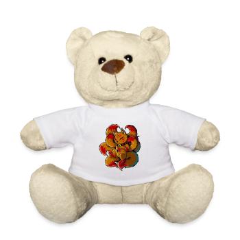 Yokai-Figur aus Japan - Kawaii Kitsune - Teddy - Weiß - Vorne