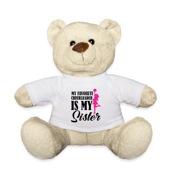 Ma pom-pom girl préférée est Ma sœur Cheer - Nounours - blanc - Devant