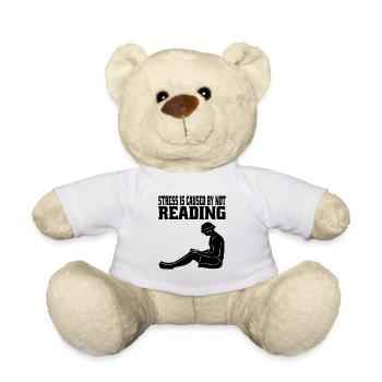 Lecture de livres Amateurs de livres Lecteur de livres cadeaux - Nounours - blanc - Devant