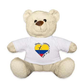 Freedom Faith in God - Colombia - Teddy Bear - white - Front