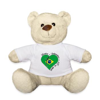Freedom Faith in God - Brazil - Teddy Bear - white - Front