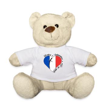 Freedom Faith in God - France - Teddy Bear - white - Front