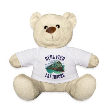 De vrais gars posent des rails - Nounours - blanc - Devant