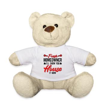 New Homeowner Housewarming Fresh Homeowner New - Teddy Bear - white - Front