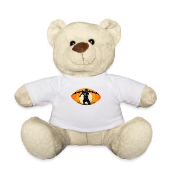 Sport de football américain vintage rétro - Nounours - blanc - Devant