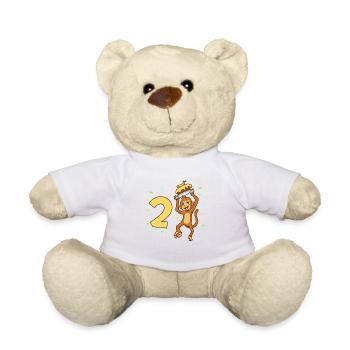 Avec singe - anniversaire des enfants 2 ans - Nounours - blanc - Devant