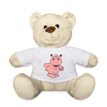 nilpferd hippo mädchen kinder baby geschenk tier - Teddy - Weiß - Vorne