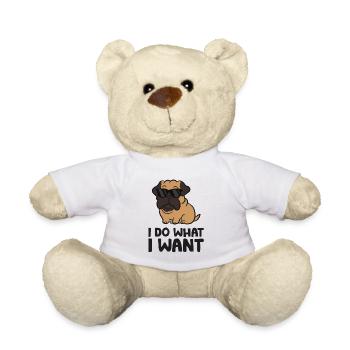 Italian Mastiff I Do What I Want Cane Corso - Teddy Bear - white - Front