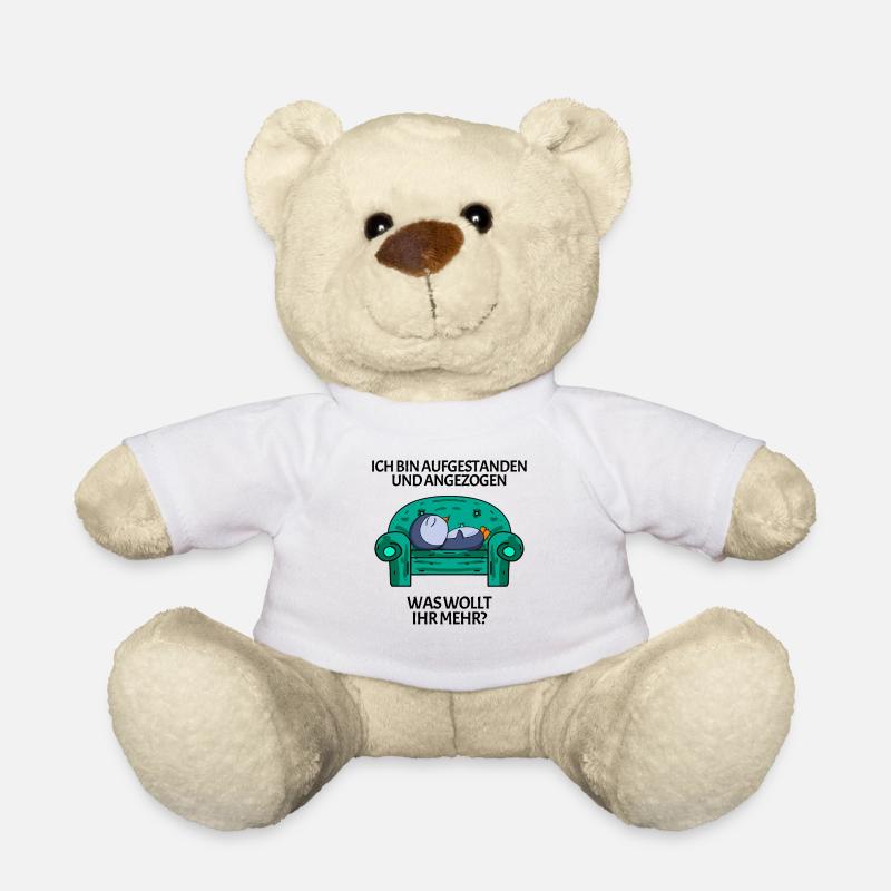 Faule Menschen Spruch lustig - Teddy - Weiß
